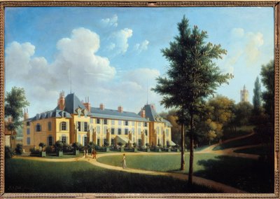 Premier Empire : Vue du château de Malmaison, façade sur le parc - Pierre Joseph Petit