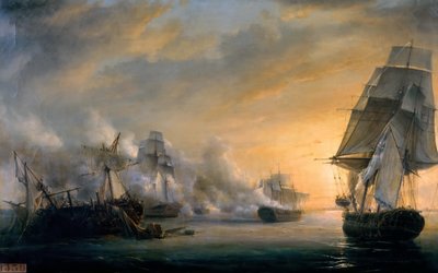Combat naval devant Cadix le 13 juillet 1801 - Pierre Julien Gilbert