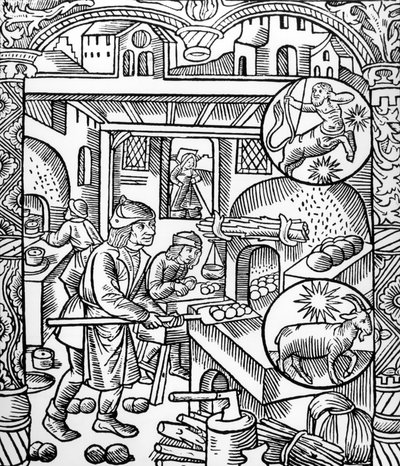 Sagittaire et Capricorne (gravure) - Pierre Le Rouge