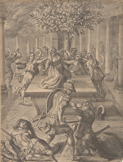Le Sac de Troie - Pyrrhus Tuant Priam, avant 1654 - Pierre Lombart