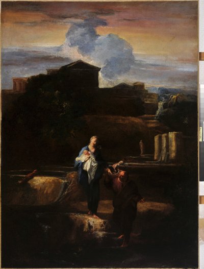 La fuite en Égypte - Pierre Louis Cretey or Cretet