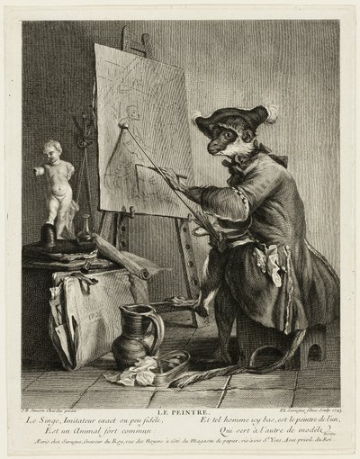 Le Singe Peintre - Pierre Louis de Surugue