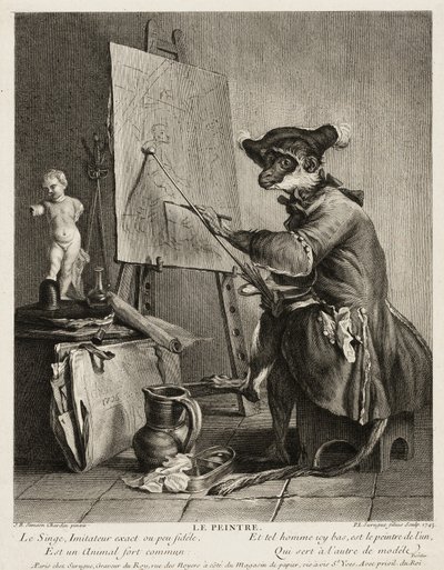 Le Peintre Singe - Pierre Louis de Surugue