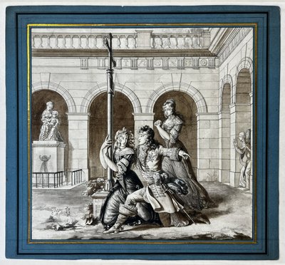 Louis XIV plaidant auprès de Louise de La Vallière au couvent des Carmélites de Chaillot - Pierre Maximilien Delafontaine