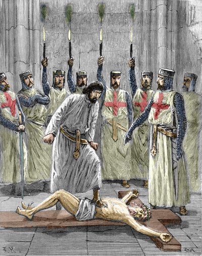 Hérésie des Templiers : cérémonie d
