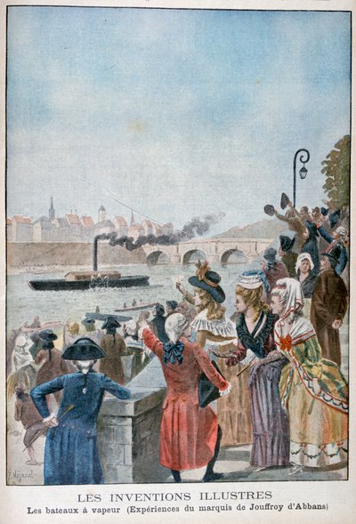 Bateau à vapeur Pyroscaphe, 1783, 1900 - Pierre Mejanel