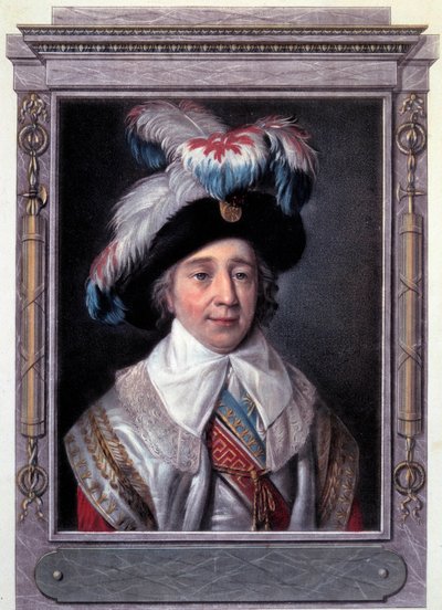 Révolution française : Portrait de Paul de Barras, homme politique français. Gravure d