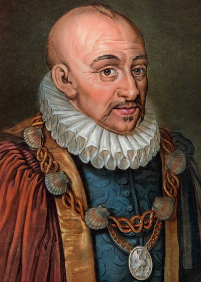 Michel Eyquem de Montaigne 1533-1592 - gravure - XIXe siècle - Portrait de Michel Eyquem de Montaigne (1533-1592), philosophe humaniste français. Gravure par Pierre Michel Alix - Pierre Michel Alix