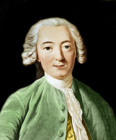 Portrait gravé de Claude-Adrien Helvétius (1715-1771) philosophe anglais - gravure d