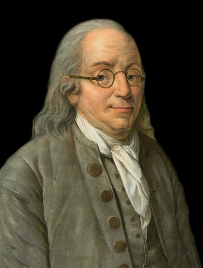 Portrait de Benjamin Franklin (1706-1790), physicien, philosophe et homme politique américain - gravure par Pierre Michel Alix - Pierre Michel Alix