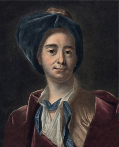 Portrait de Bernard Le Bouyer (Le Bovier) de Fontenelle (1657-1757), écrivain français. gravure d