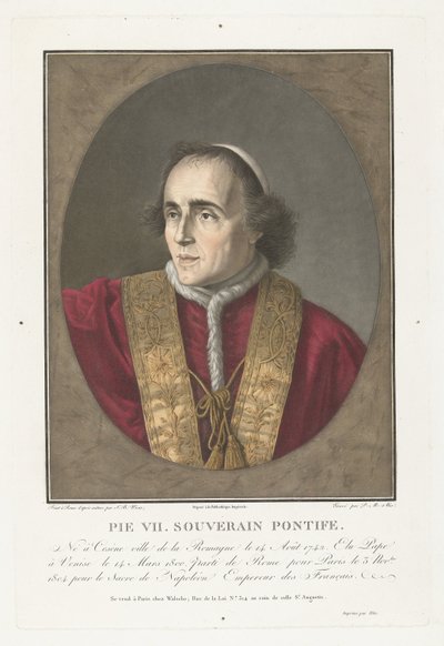Portrait du pape Pie VII - Pierre Michel Alix