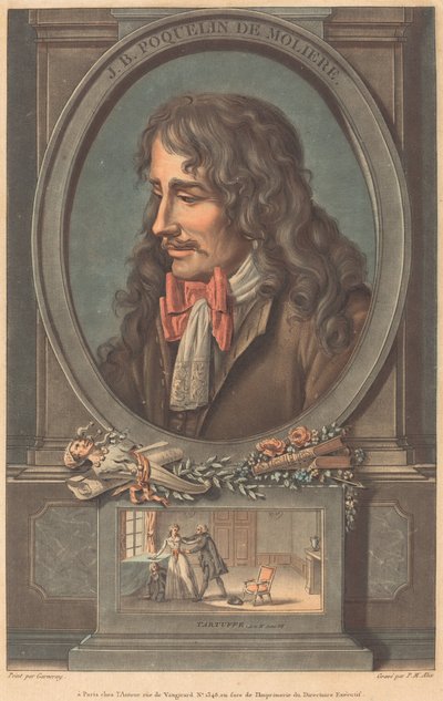J.B. Poquelin de Molière - Pierre Michel Alix after Jean François Garnerey
