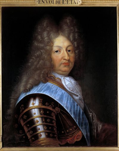 Portrait du Grand Dauphin (1661-1711), fils de Louis XIV Peinture de Pierre Mignard (1612-1695) 17ème siècle Dim. 0,60 x 0,73 m Troyes. Musée des Beaux-Arts - Pierre Mignard