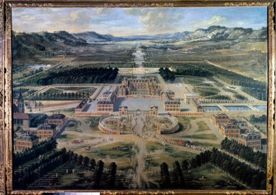 Vue du château et des jardins de Versailles, prise de l