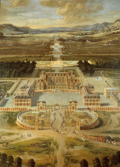 Vue des jardins du château de Versailles, prise de l