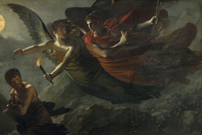 (détail) Justice et vengeance divine poursuivant le crime - Pierre Paul Prudhon