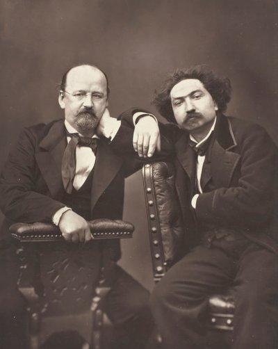 Émile Erckmann écrivain français, 1822-1899 et Alexandre Chatrian écrivain français, 1826-1890, vers 1876 - Pierre Petit