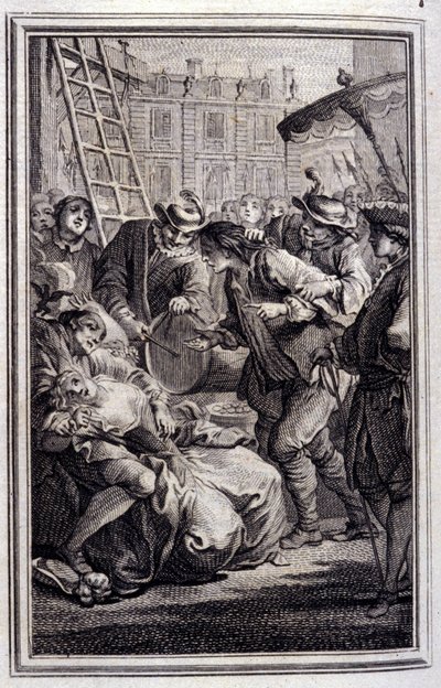 Belphégor - dans « Contes et nouvelles en vers » de Jean La Fontaine. 1776. Illustration de P.P. Choffard. - Pierre Philippe Choffard