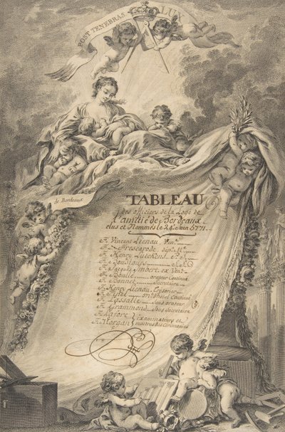 Diplôme pour les francs-maçons de Bordeaux, d
