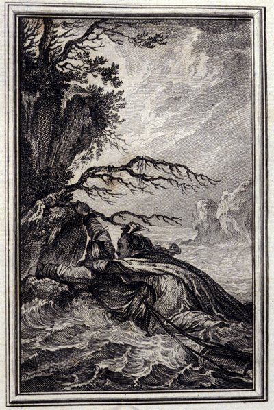 La fiancée du roi de Garbe - dans « Contes et nouvelles en vers » par Jean de La Fontaine. 1776. Illustration de P.P. Choffard - Pierre Philippe Choffard