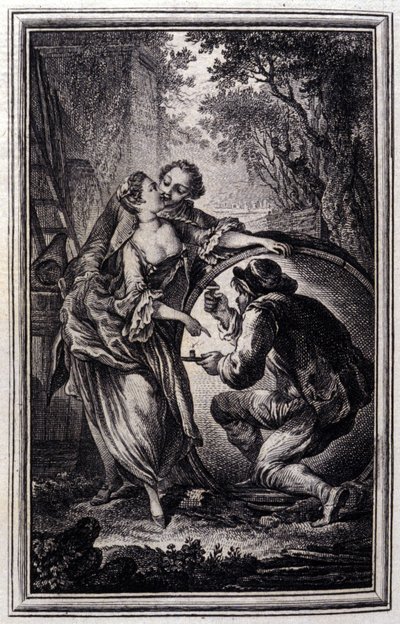 Le Cuvier - dans Contes et nouvelles en vers de Jean La Fontaine. 1776. Illustration de P.P. Choffard. - Pierre Philippe Choffard