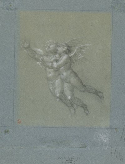 Deux putti volants - Pierre Prud