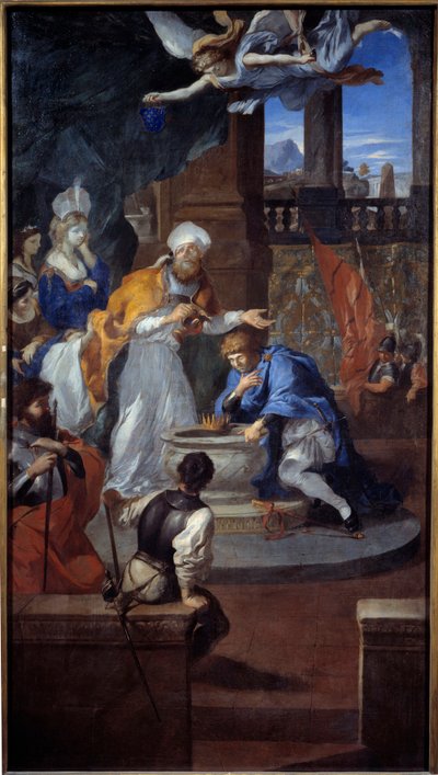 Baptême de Clovis à Reims le 25 décembre 496. Peinture de Pierre Puget (1620 - 1694) - Pierre Puget