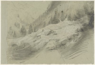 Avalanche dans un paysage alpin - Pierre Puvis de Chavannes
