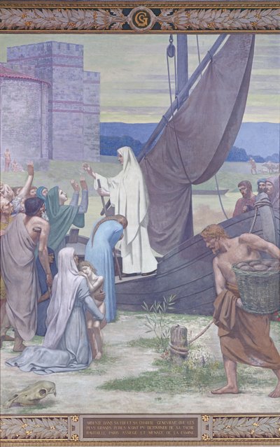 Sainte Geneviève apportant des provisions à la ville de Paris après le siège - Pierre Puvis de Chavannes