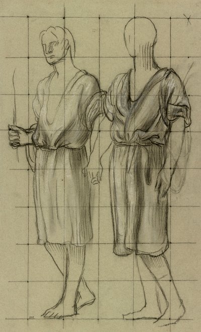Étude de Deux Figures Debout - Pierre Puvis de Chavannes