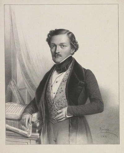 Portrait du chanteur Gilbert-Louis Duprez 1806-1896, 1837 - Pierre Roch Vigneron