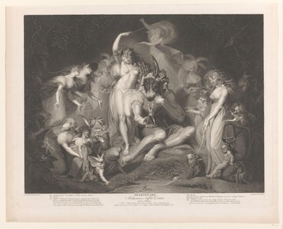 Titania et Bottom entourés de figures - Pierre Simon (II)