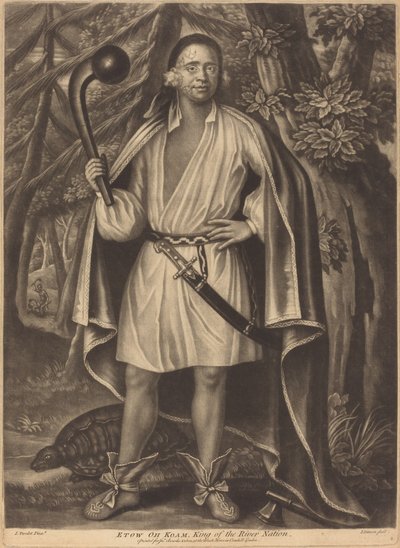 Etow oh Koam, roi de la nation de la rivière - Pierre Simon II after John Verelst