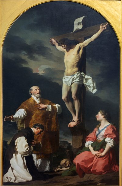 Christ crucifié avec Saint Eusèbe, Saint Philippe Néri et Sainte Marie-Madeleine - Pierre Subleyras