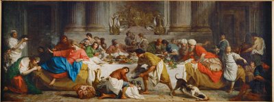 Le repas chez Simon. Le repas chez Simon. Marthe verse de l
