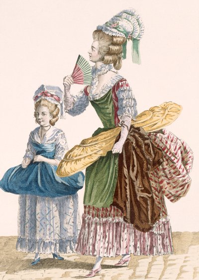 Couturière et son assistante portant des outils de métier, gravé par Dupin, planche n°25 de 