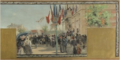 Esquisse pour la mairie de Bagnolet : Été. La fête de Bagnolet le jour du couronnement de la rosière - Pierre Vauthier