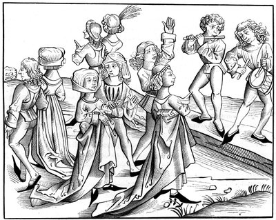 Danse de la veille de Noël, 1493, 1849 - Pierre Wolgmuth
