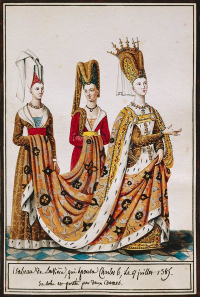 Isabeau de Bavière se mariant avec Charles VI, Roi de France, 17 juillet - Pierre de La Mesangere