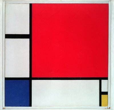 Composition No II, en rouge, bleu et jaune - Piet Mondrian