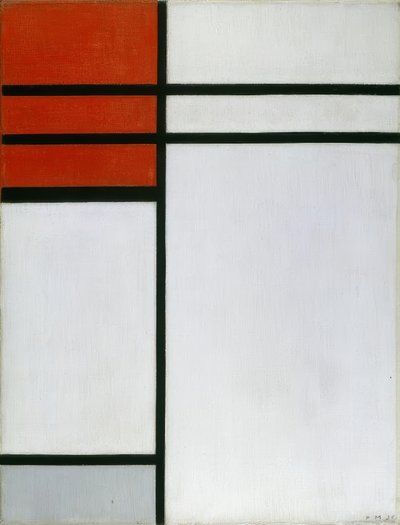 Composition avec rouge - Piet Mondrian