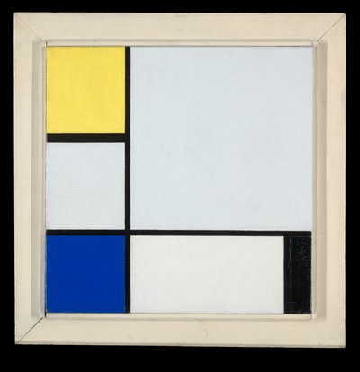Composition avec jaune, bleu, noir et bleu clair - Piet Mondrian