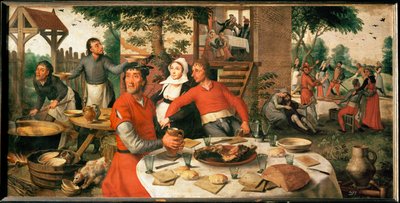 Fête des agriculteurs ... (huile sur bois de chêne) - Pieter (1507/08-75) Aertsen