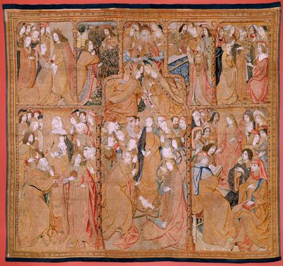 Triomphes de la Mère ou Paños de Oro. La naissance du Christ (troisième tapisserie de la série) - Pieter (studio of) Coecke van Aelst
