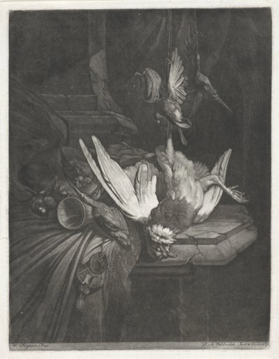 Nature morte avec volaille - Pieter Anthony Wakkerdak