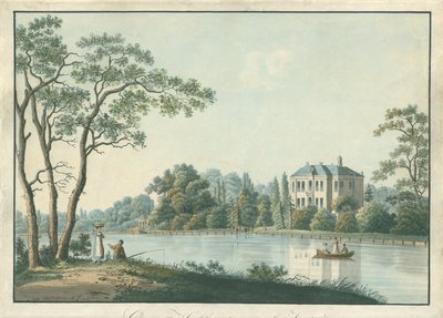 Vue de la maison Over Holland avec pavillon de thé sur la Vecht à Nieuwersluis - Pieter Bartholomeusz. Barbiers