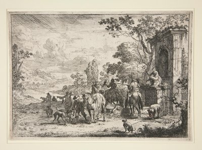 Le sportif au repos près de la fontaine de Neptune - Pieter Bout