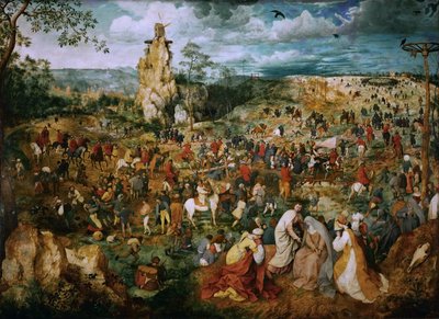 La procession vers le Calvaire - Pieter Brueghel the Elder
