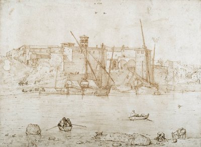 Vue de la Ripa Grande à Rome - Pieter Brueghel the Elder